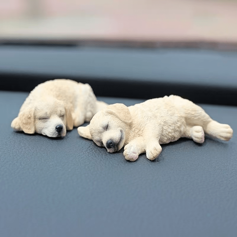 Golden Retriever Creative Simulation Car Ornament Cute Puppy Auto Decor For Center Console\u002FRearview Mirror Decoration Unisex Home And Vehicle Use