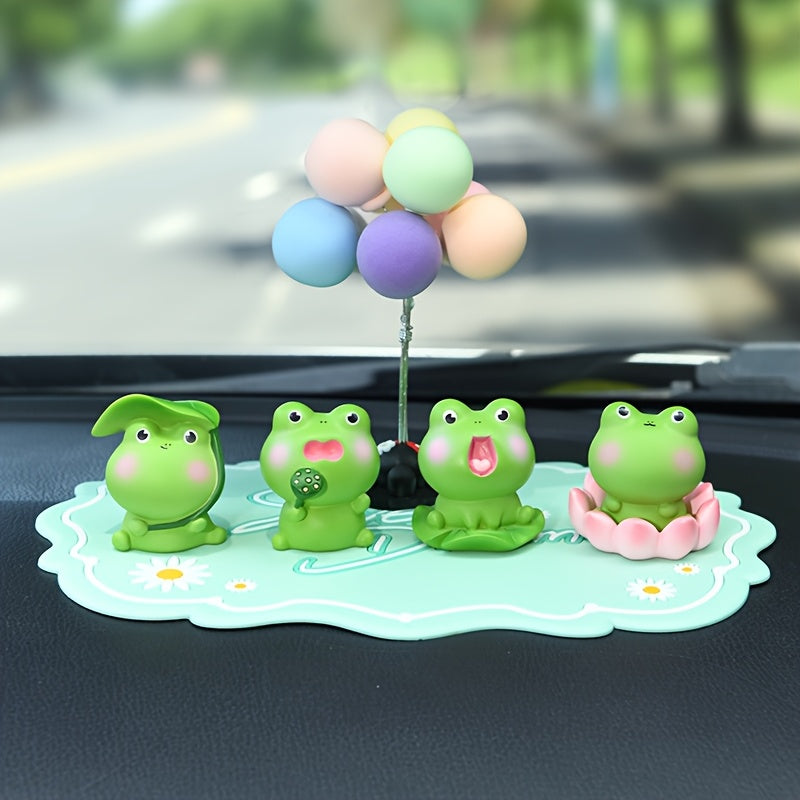 2025 New Mood Top Notch Car Ornament Cute Cartoon Frog Home Desktop Decoration Crafts Gifts