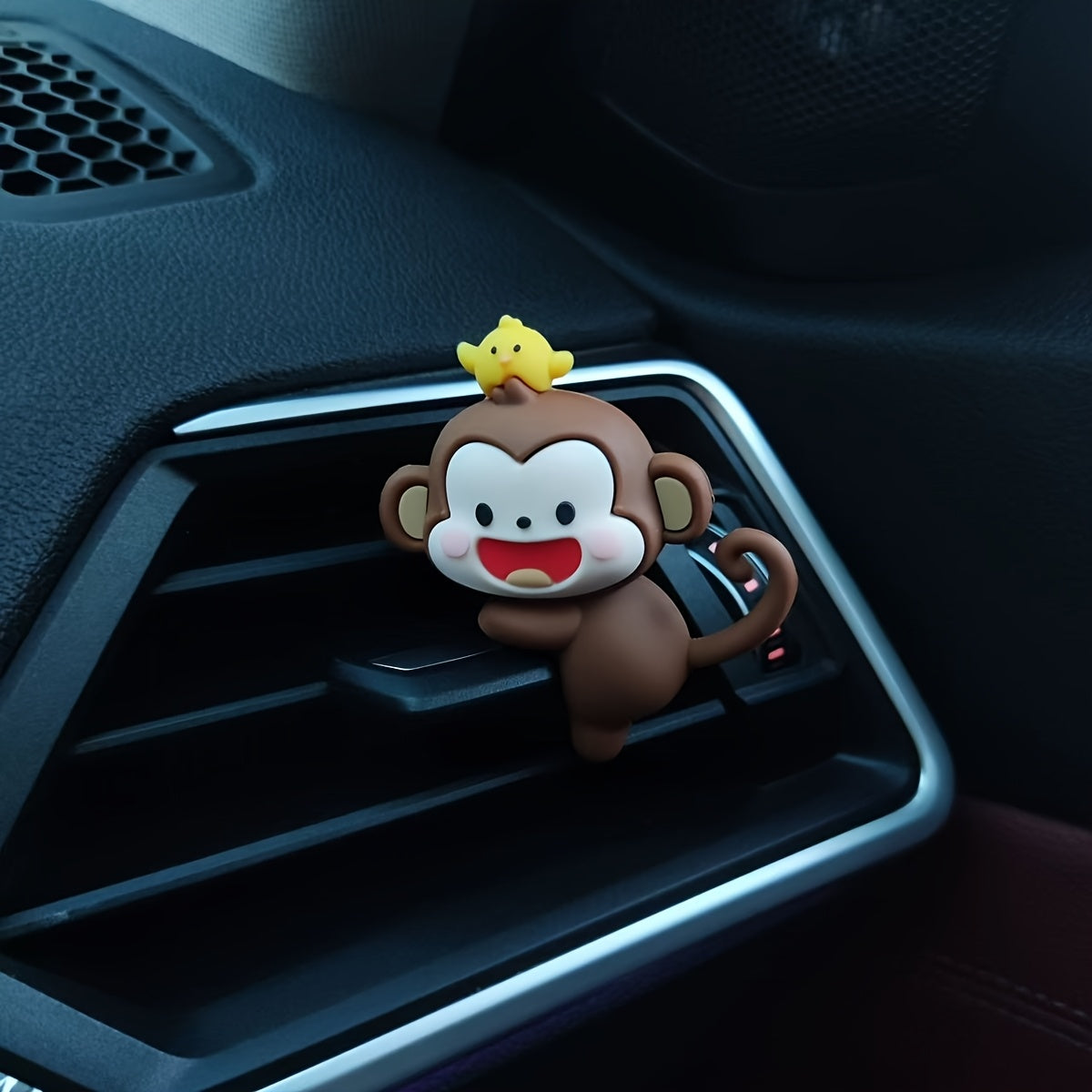 Adorable Cartoon Monkey Car Hanging Ornament - Resin Decor for Rearview Mirrors, Computer Screens & Center Console - Perfect Gift for Friends and Family, Cute Car Decorations