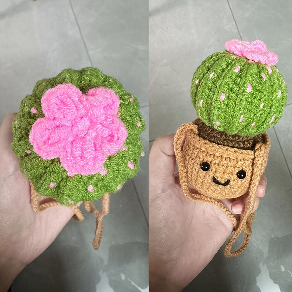 Cute Plant Shaped Car Mirror Hook, Handmade Fabric, for Car Rear View Mirror, Women, Men