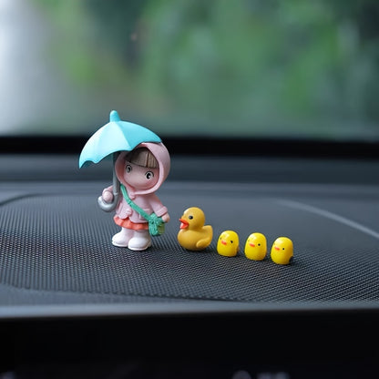 5pcs Lovely Girl Car Decoration,Car Center Console & Dashboard Decoration, Car Interior Accessories,Home &Office Decoration,Creative gifts
