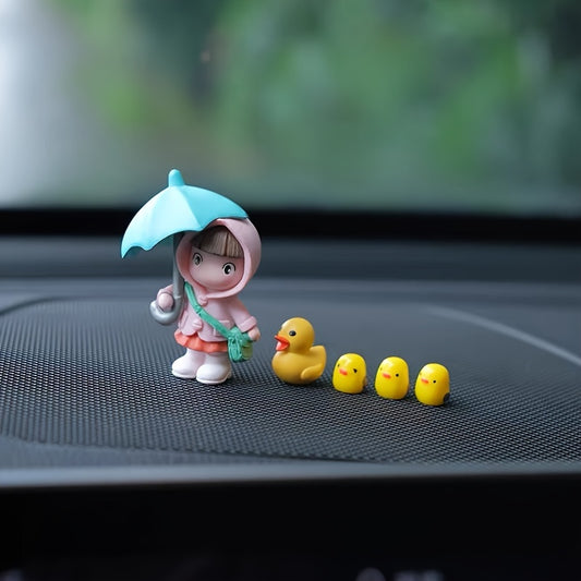 5pcs Lovely Girl Car Decoration,Car Center Console & Dashboard Decoration, Car Interior Accessories,Home &Office Decoration,Creative gifts