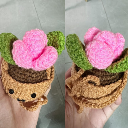 Cute Plant Shaped Car Mirror Hook, Handmade Fabric, for Car Rear View Mirror, Women, Men