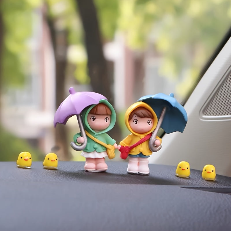 5pcs Lovely Girl Car Decoration,Car Center Console & Dashboard Decoration, Car Interior Accessories,Home &Office Decoration,Creative gifts