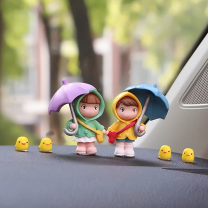 5pcs Lovely Girl Car Decoration,Car Center Console & Dashboard Decoration, Car Interior Accessories,Home &Office Decoration,Creative gifts